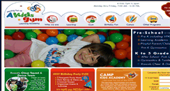 Desktop Screenshot of akidsgym.com